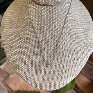 TIFFANY&CO Single Diamond Pendant Sterling Silver Necklace