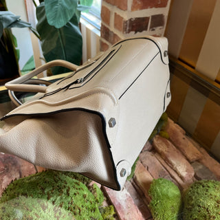 CELINE Luggage Mini Beige Drummed Calfskin Tote Bag