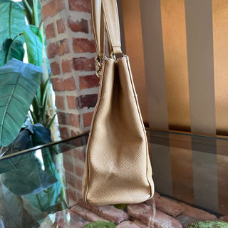 CHANEL Chocolate Bar Beige Caviar Leather Bag Tote