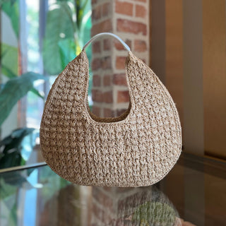 CELINE Classic Panier Natural White Raffia and Calfskin Hobo Bag