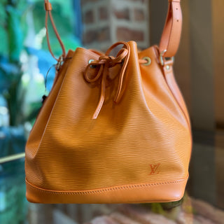 LOUIS VUITTON Petit Noe Mandarin Epi Leather Vintage Bucket Bag