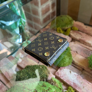 LOUIS VUITTON Mini Folding Monogram Canvas Brown Jewelry Case