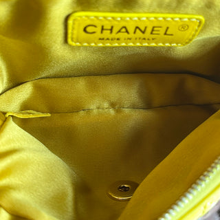 CHANEL New Mini Flap Yellow Quilted Lambskin Leather Shoulder Bag