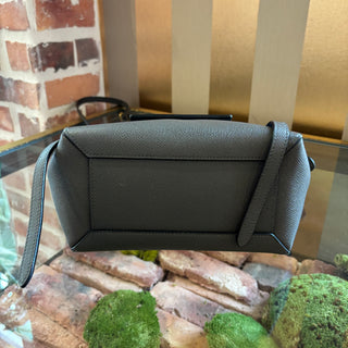 CELINE Grained Calfskin Nano Gray Belt Bag