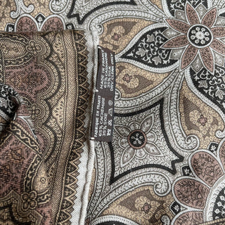 HERMES Brown Cashmere Silk Blend Scarf