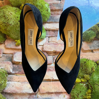 JIMMY CHOO D’orsay Black Suede Heels SZ 39 (US 9)