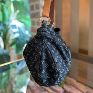 LOUIS VUITTON  Daily PM Black Denim Monogram Denim Bag