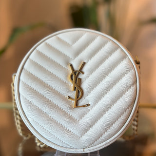 SAINT LAURENT Grain De Poudre Round Crossbody