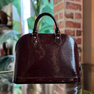 LOUIS VUITTON Alma PM Moka Brown Eclectic Epi Leather Satchel Bag