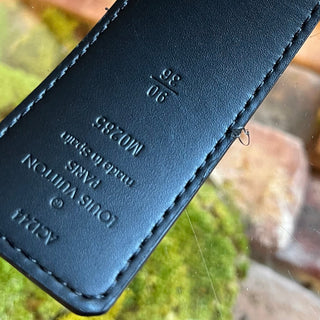 LOUIS VUITTON Black Initials Eclipse Monogram 90/36 Belt