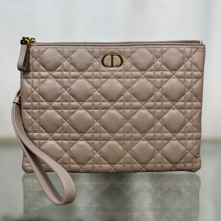 CHRISTIAN DIOR Medium Caro Daily Taupe Pouch