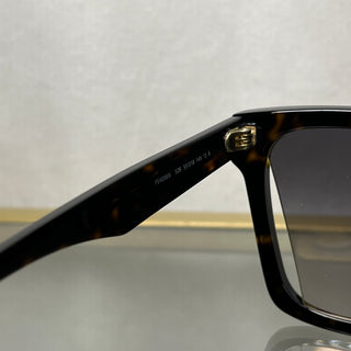 FENDI FE40085I Brown Tortoise Yellow Neon Square Sunglasses TS3811