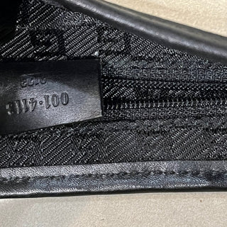 GUCCI Black Vintage Tiger Head Suede Shoulder Bag