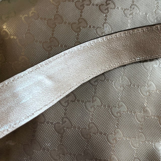 GUCCI GG Imprimé Pewter Crystal Messenger Crossbody Bag