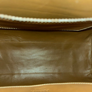 PRADA Bicolor Leather Dome Satchel Bag