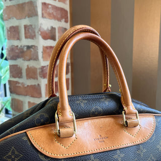 LOUIS VUITTON Deauville Brown Monogram Canvas Vintage Satchel