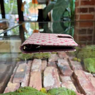LOUIS VUITTON Small Mini Lin Red Canvas Ring Agenda Cover