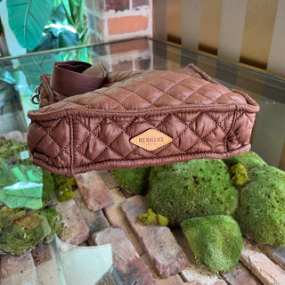 MZ WALLACE Terracotta Quilted Nylon Box Crossbody Bag
