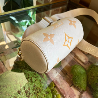 LOUIS VUITTON By the Pool Papillon BB Cream Monogram Empreinte Leather Satchel Bag