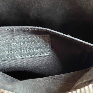 SAINT LAURENT Lou Black Matelassé Monogram Calfskin Leather Camera Bag