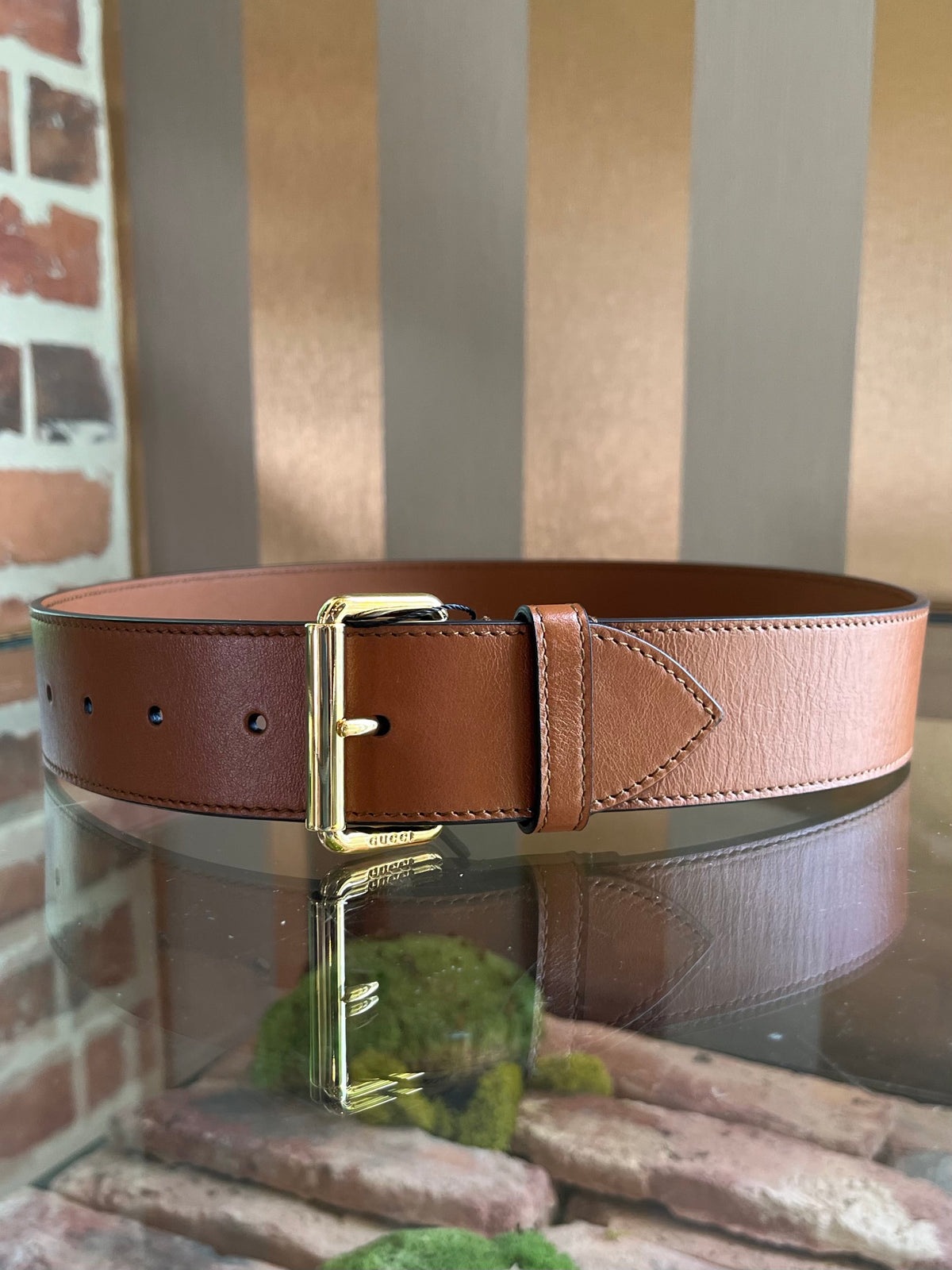 GUCCI Brown Leather Belt SZ 70/28