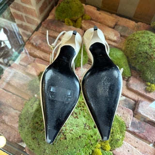 MIU MIU Patent Leather Slingbacks with Buckles SZ 39.5