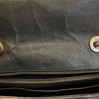 CHANEL Jumbo Single Flap Black Caviar Quilted Leather Vintage Shoulder Bag