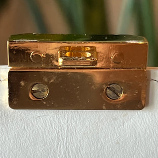 GIANNI VERSACE White Patent Top Handle