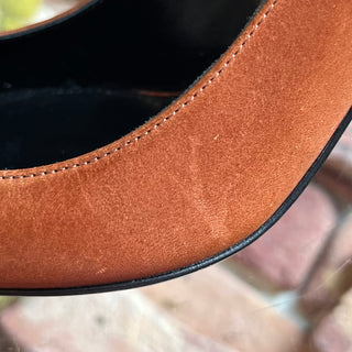 SAINT LAURENT Brown Leather Opyum Heels SZ 35 (US 5)