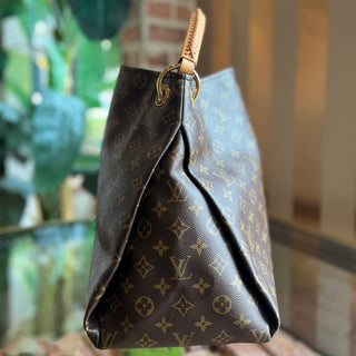 LOUIS VUITTON Artsy MM Brown Monogram Canvas Hobo Bag