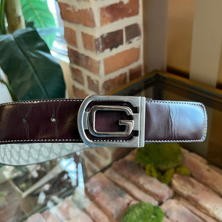 GUCCI Beige Brown GG Supreme Reversible Belt 100/40(12US)