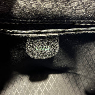 GUCCI Vintage Bamboo Black Suede Backpack