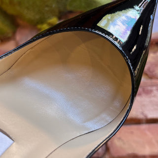 JIMMYCHOO Black Pointed Patent Leather Heels SZ 36.5 (US 6.5)