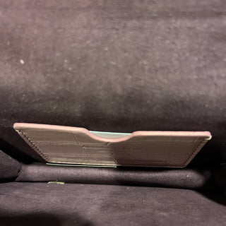 ALEXANDER MCQUEEN Mini Pink Calfskin Crocodile-Embossed Skull Crossbody