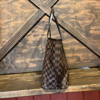 LOUIS VUITTON Neverfull MM Damier Ebene Brown Canvas Tote Bag