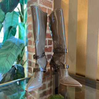FENDI Brown Patent Leather Boots SZ 39 (US 9)