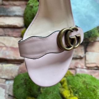 GUCCI Galassia Pink Marmont Calfskin Platform Heels SZ 40.5 (US 10.5)
