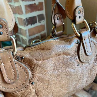 CHLOÉ Paddington Brown Calfskin Leather Satchel Bag