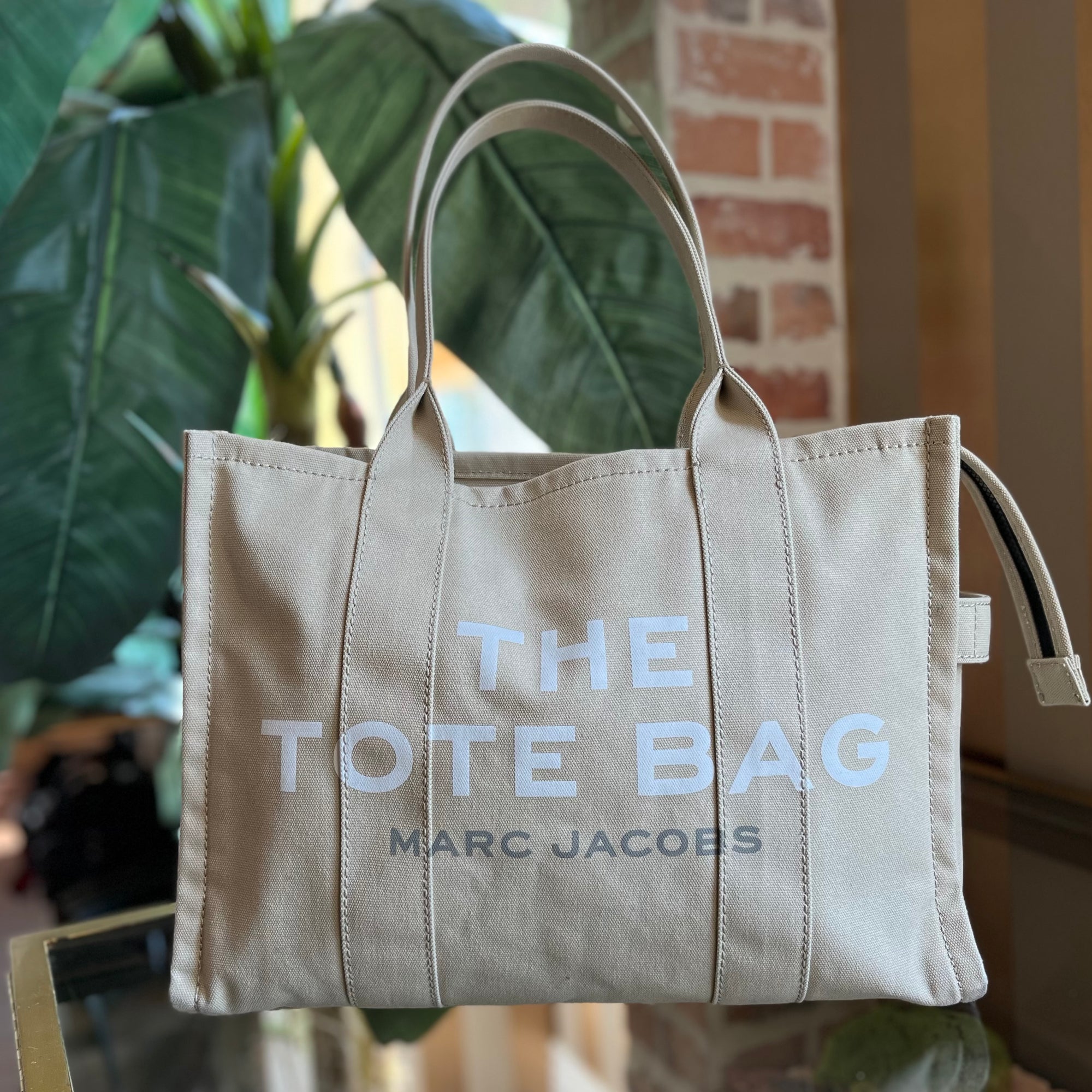 Marc Jacobs Beige The Large Canvas Tote Bag