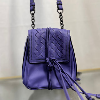 BOTTEGA VENETA Two Micro Purple Nappa Intrecciato Shoulder Bag