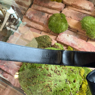 GUCCI Bamboo Gold GG Green Red Web Stripe Belt SZ80/32(4US)