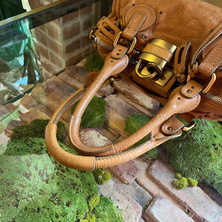 CHLOÉ Paddington Brown Calfskin Leather Satchel Bag