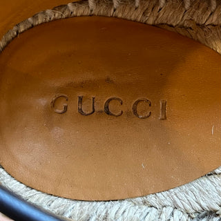 GUCCI Guccissima Black Leather Espadrilles SZ 37.5 (US 7.5)