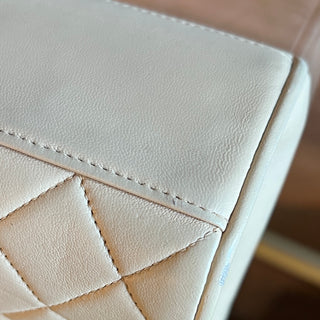 CHANEL Vintage Classic Top Handle Flap Bag Quilted Lambskin Medium