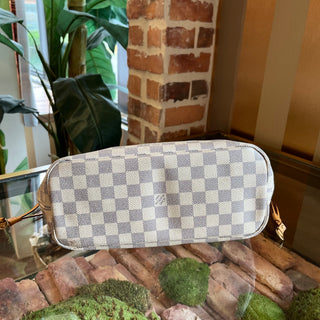 LOUIS VUITTON Neverfull PM Damier Azur Canvas Tote Bag