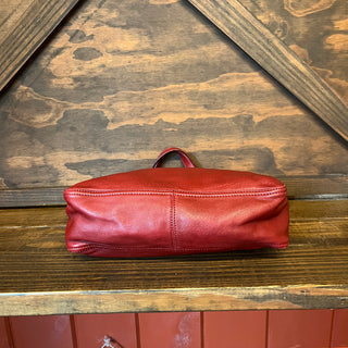 FENDI Red Leather Tote Bag