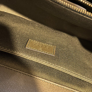 GUCCI Go Small Forest Green Canvas Shoulder Bag