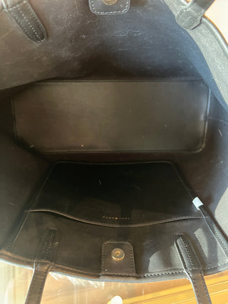 TORY BURCH Geo Logo Stripe Black Tote Bag