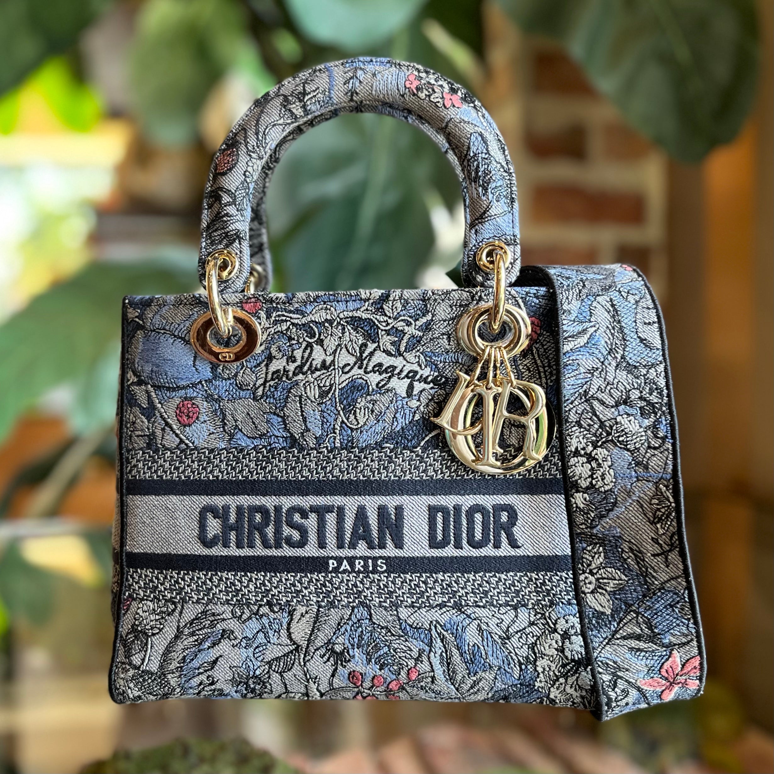 Dior Lady D Lite Logo Top Handle Bag on SALE