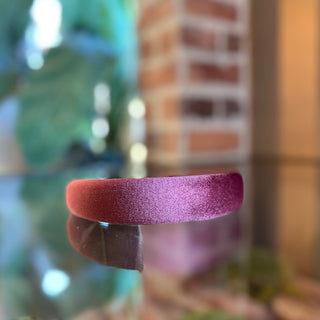 DOLCE & GABBANA Dark Pink Velvet Headband